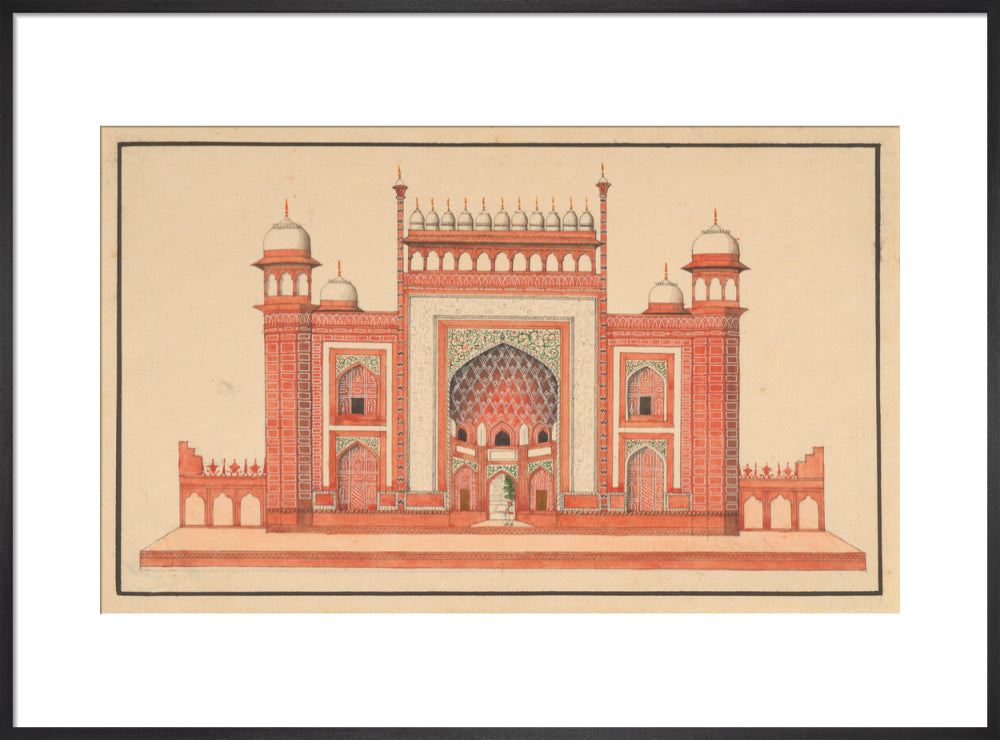 The Gateway to the Taj Mahal (art print, large, black)