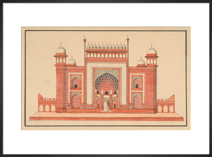 The Gateway to the Taj Mahal (art print, large, black)