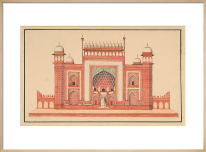 The Gateway to the Taj Mahal (art print, large, natural)