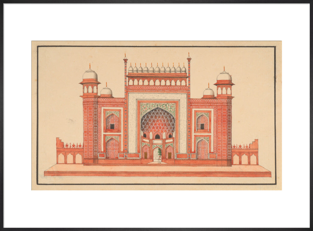The Gateway to the Taj Mahal (art print, extra large, black)