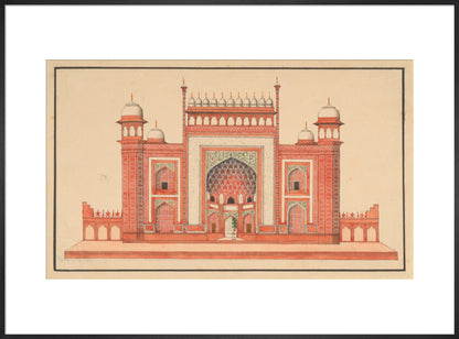 The Gateway to the Taj Mahal (art print, extra large, black)