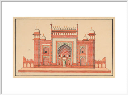 The Gateway to the Taj Mahal (art print, extra large, white)