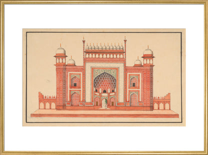 The Gateway to the Taj Mahal (art print, extra large, gold)