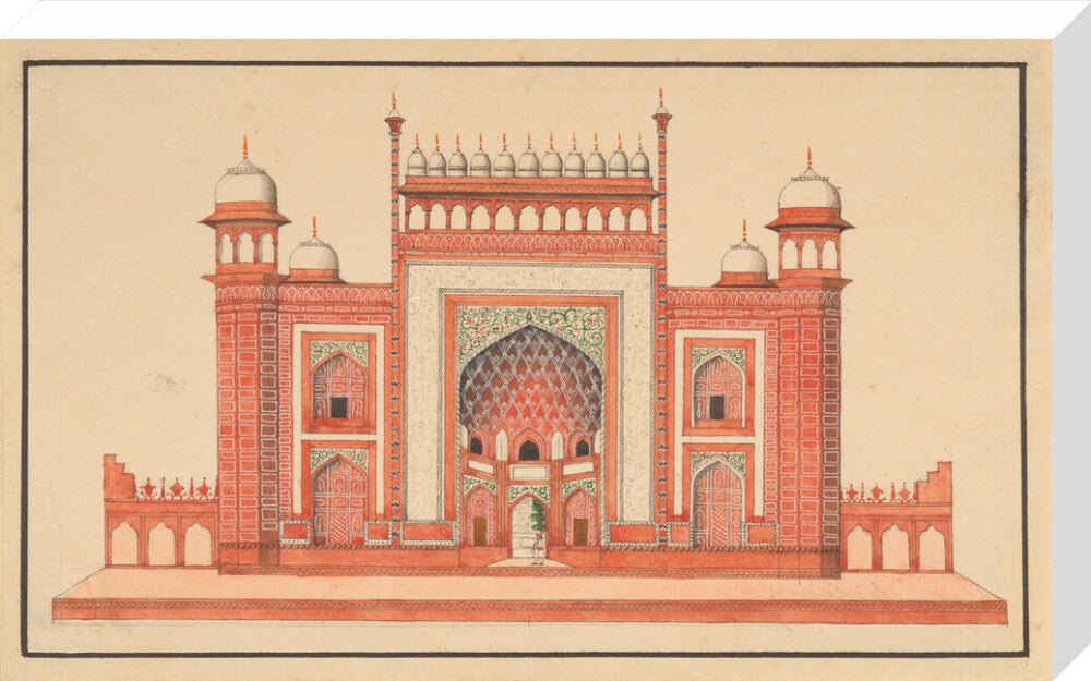 The Gateway to the Taj Mahal (stretched canvas, large, unframed)