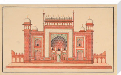 The Gateway to the Taj Mahal (stretched canvas, large, unframed)