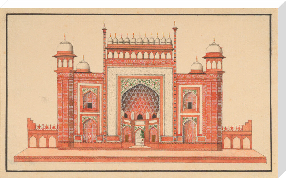 The Gateway to the Taj Mahal (stretched canvas, extra large, unframed)