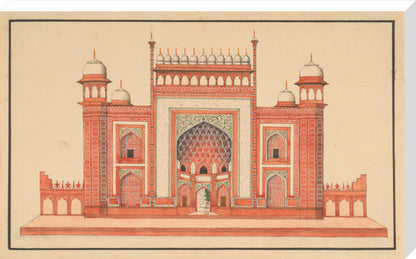 The Gateway to the Taj Mahal (stretched canvas, extra large, unframed)