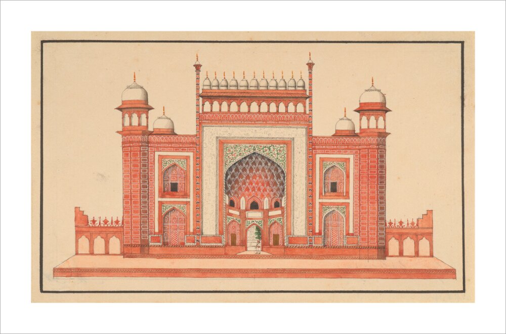 The Gateway to the Taj Mahal (unstretched canvas, extra large, unframed)