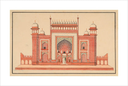 The Gateway to the Taj Mahal (unstretched canvas, large, unframed)