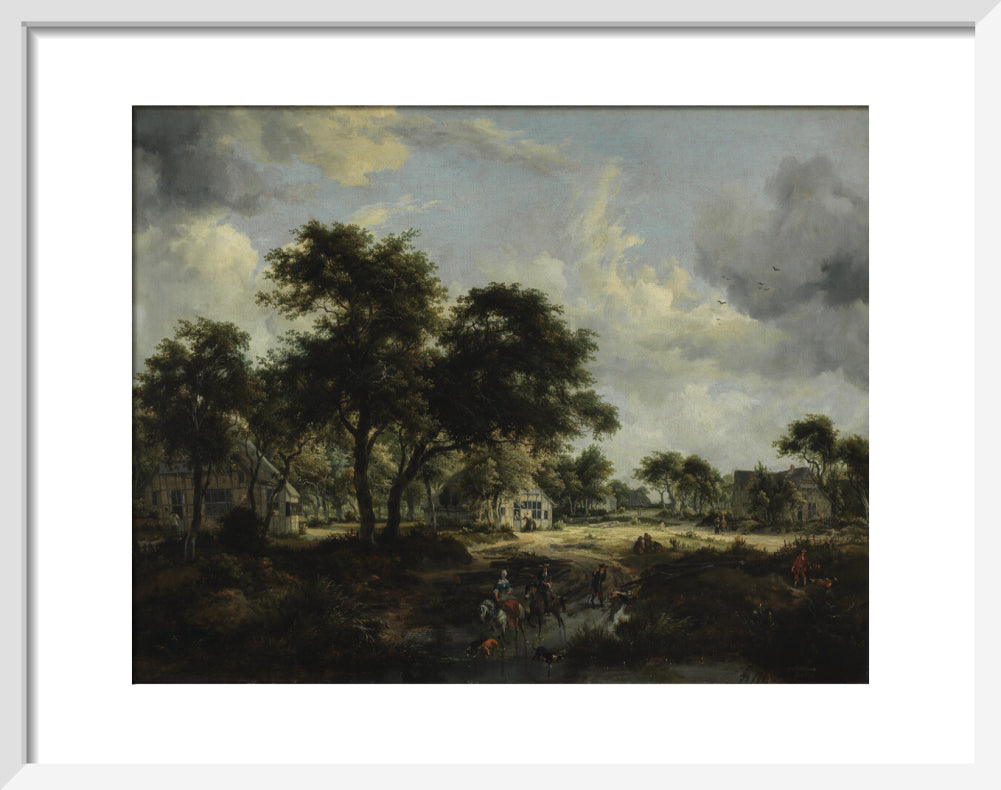 Wooded Landscape (art print, small, white)