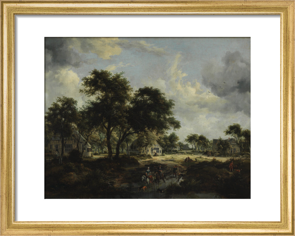 Wooded Landscape (art print, small, gold)