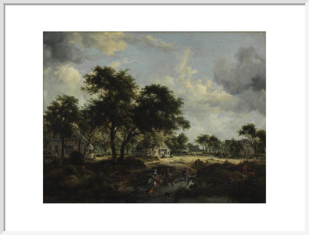 Wooded Landscape (art print, large, white)