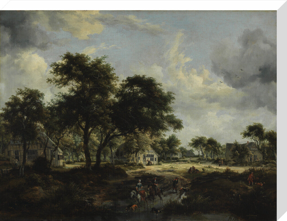 Wooded Landscape (stretched canvas, large, unframed)