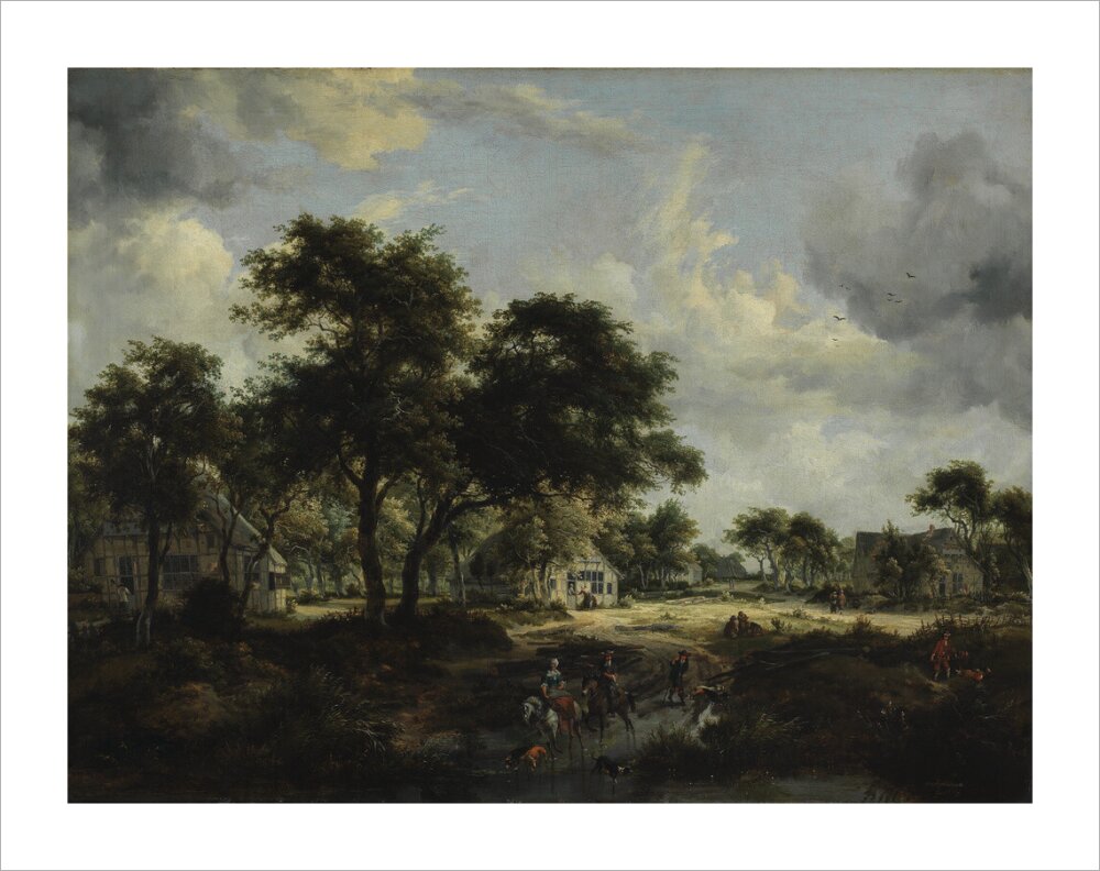 Wooded Landscape (unstretched canvas, extra large, unframed)