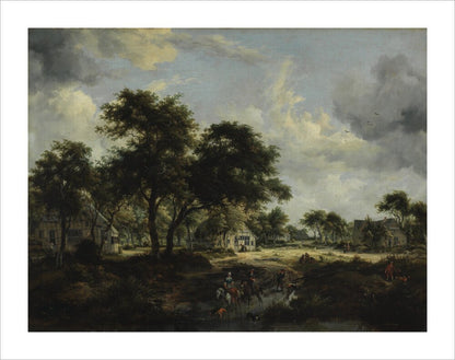 Wooded Landscape (unstretched canvas, extra large, unframed)