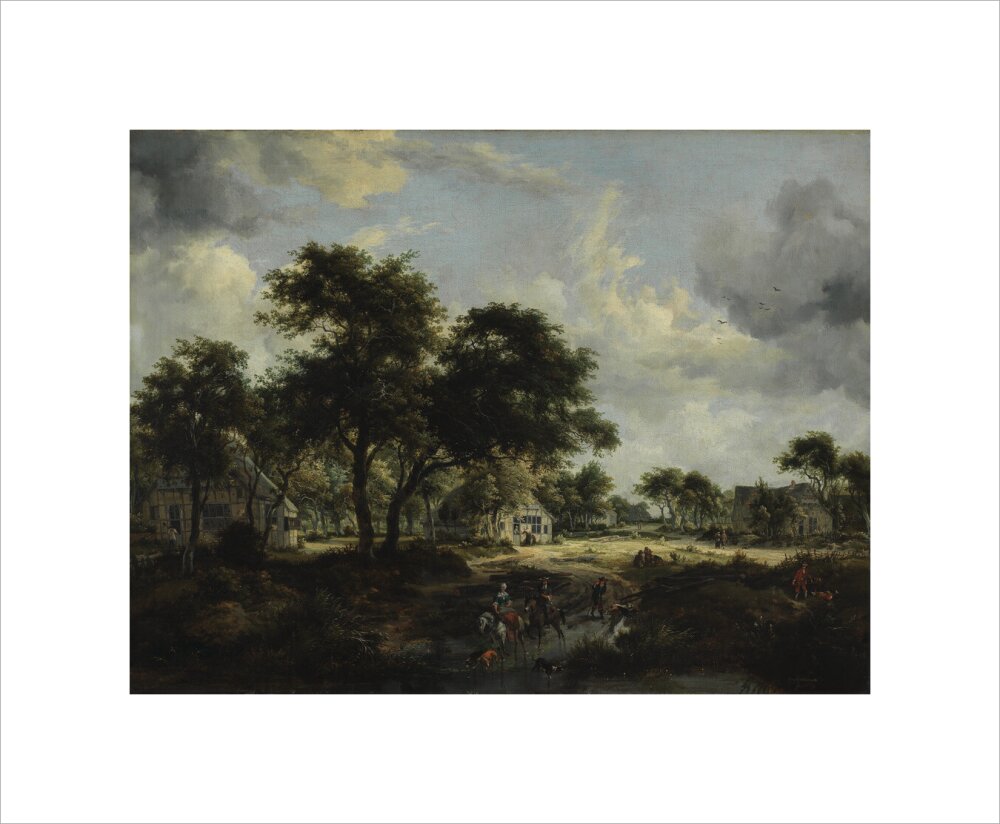 Wooded Landscape (unstretched canvas, small, unframed)