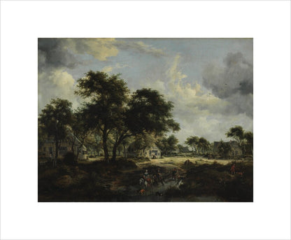 Wooded Landscape (unstretched canvas, small, unframed)