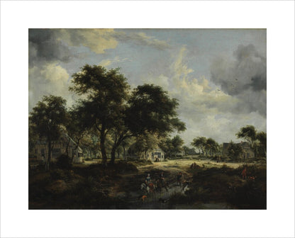 Wooded Landscape (unstretched canvas, medium, unframed)
