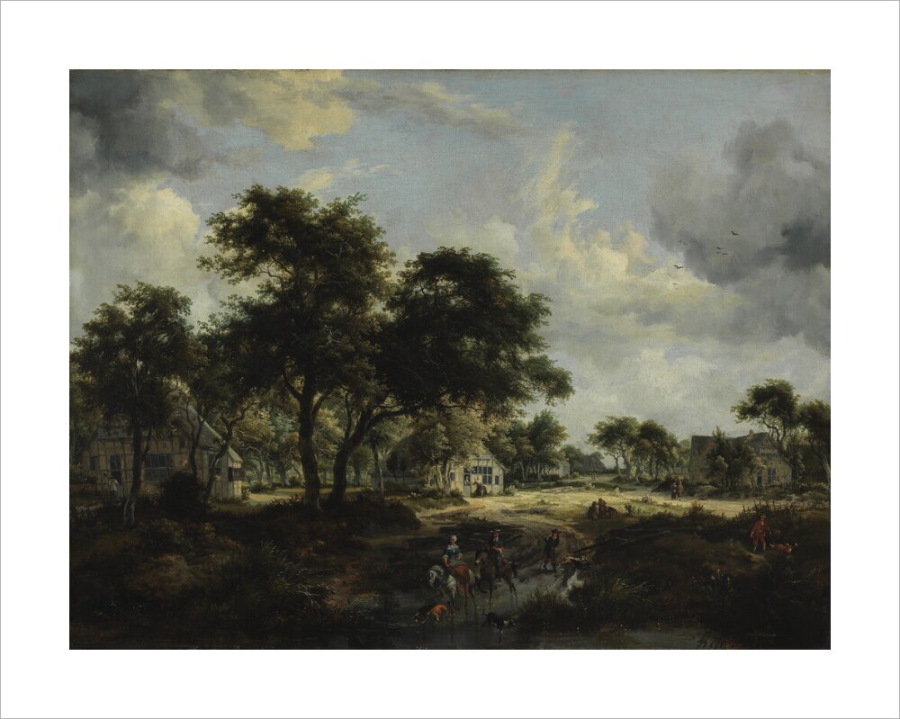 Wooded Landscape (unstretched canvas, large, unframed)