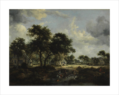Wooded Landscape (unstretched canvas, large, unframed)