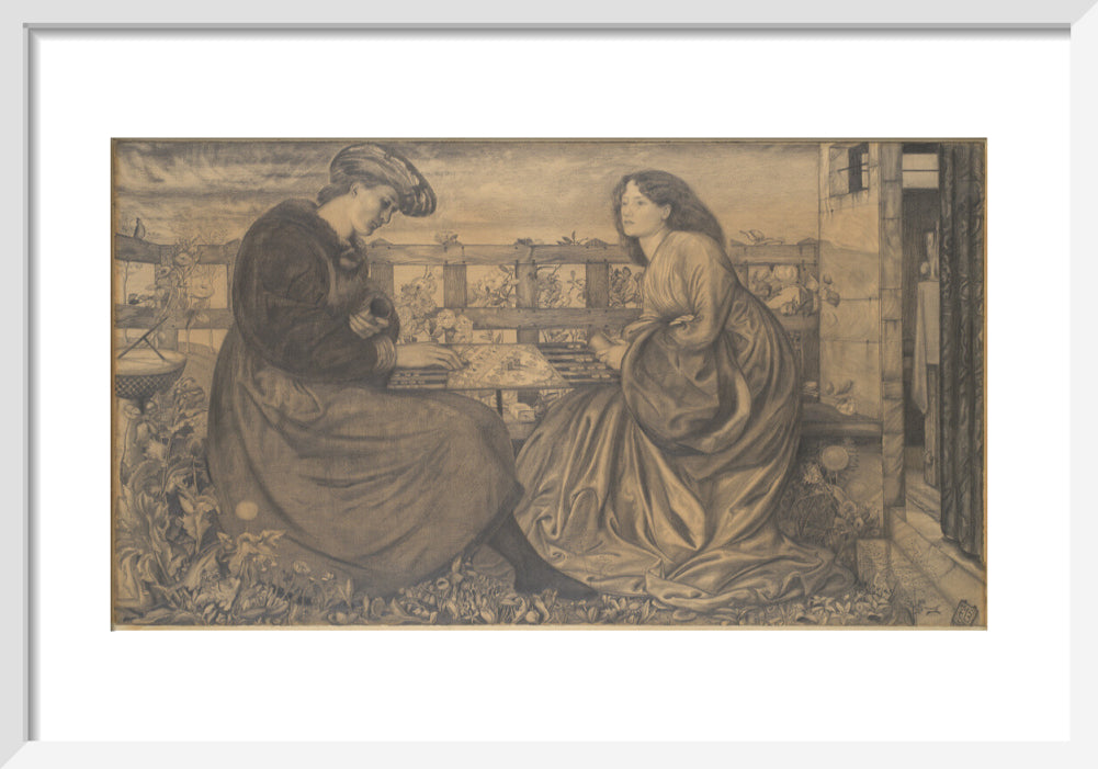 The Backgammon Players (art print, small, white)