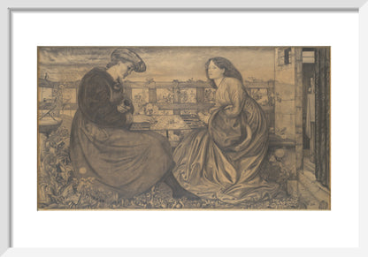 The Backgammon Players (art print, small, white)
