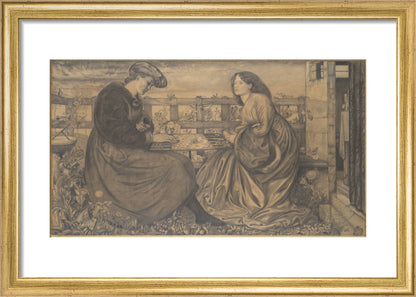 The Backgammon Players (art print, small, gold)
