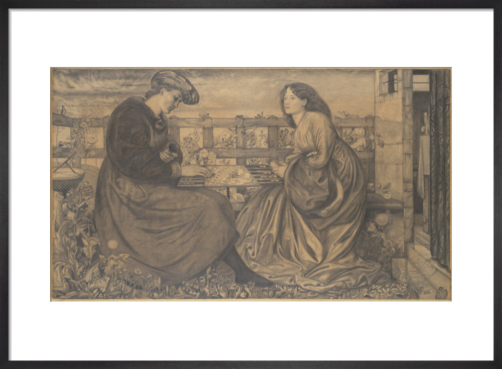 The Backgammon Players (art print, medium, black)