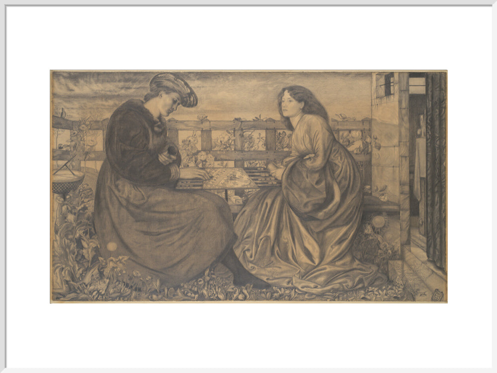 The Backgammon Players (art print, extra large, white)