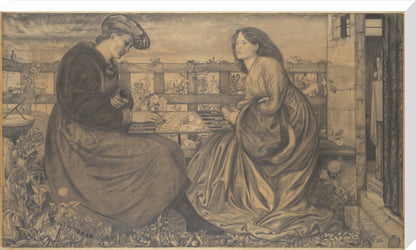 The Backgammon Players (stretched canvas, extra large, unframed)