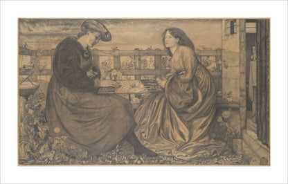 The Backgammon Players (unstretched canvas, extra large, unframed)