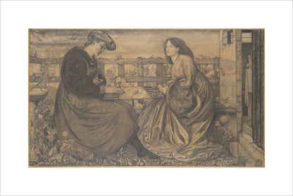 The Backgammon Players (unstretched canvas, medium, unframed)