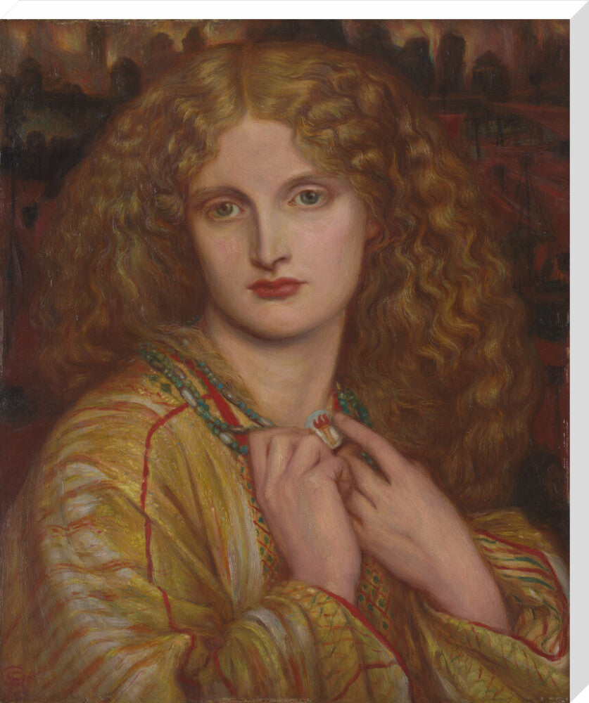 The Flaming Heart, after Rossetti (stretched canvas, extra large, unframed)