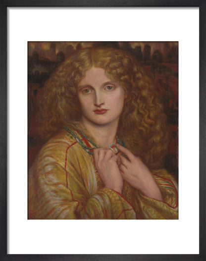 The Flaming Heart, after Rossetti (art print, small, black)