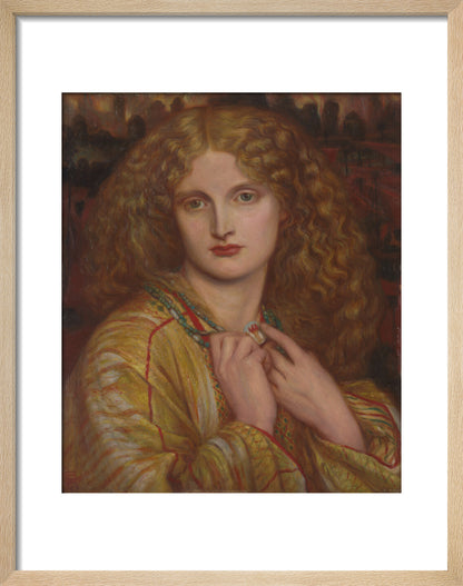 The Flaming Heart, after Rossetti (art print, small, natural)