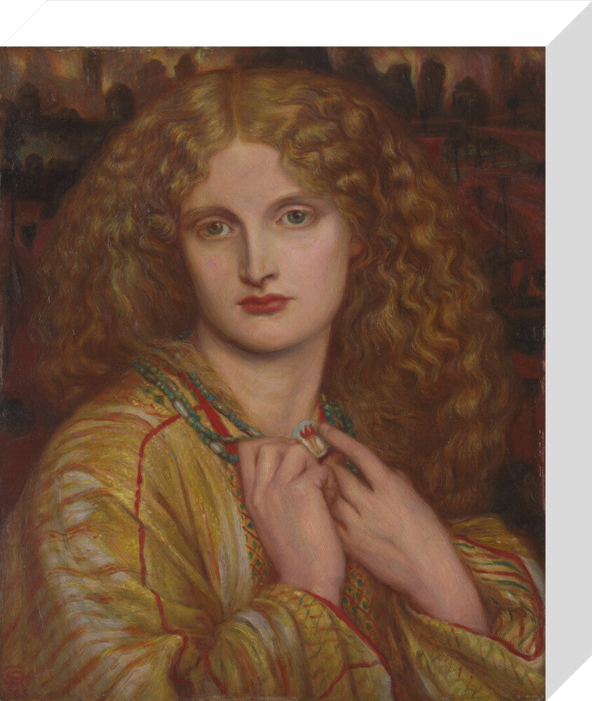 The Flaming Heart, after Rossetti (stretched canvas, small, unframed)