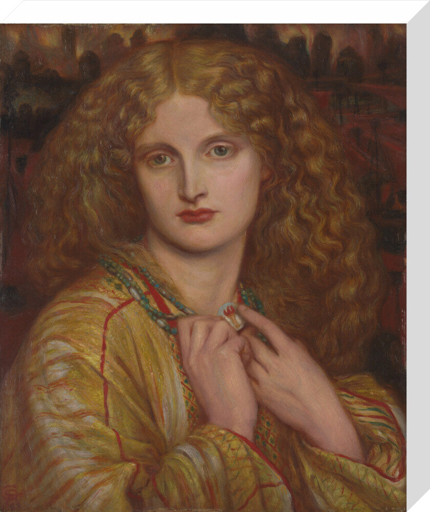 The Flaming Heart, after Rossetti (stretched canvas, medium, unframed)