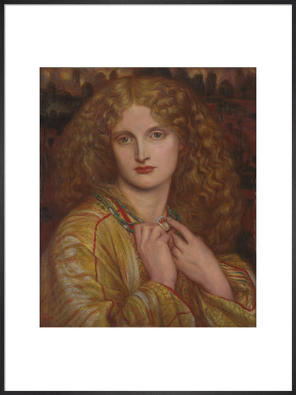 The Flaming Heart, after Rossetti (art print, extra large, black)