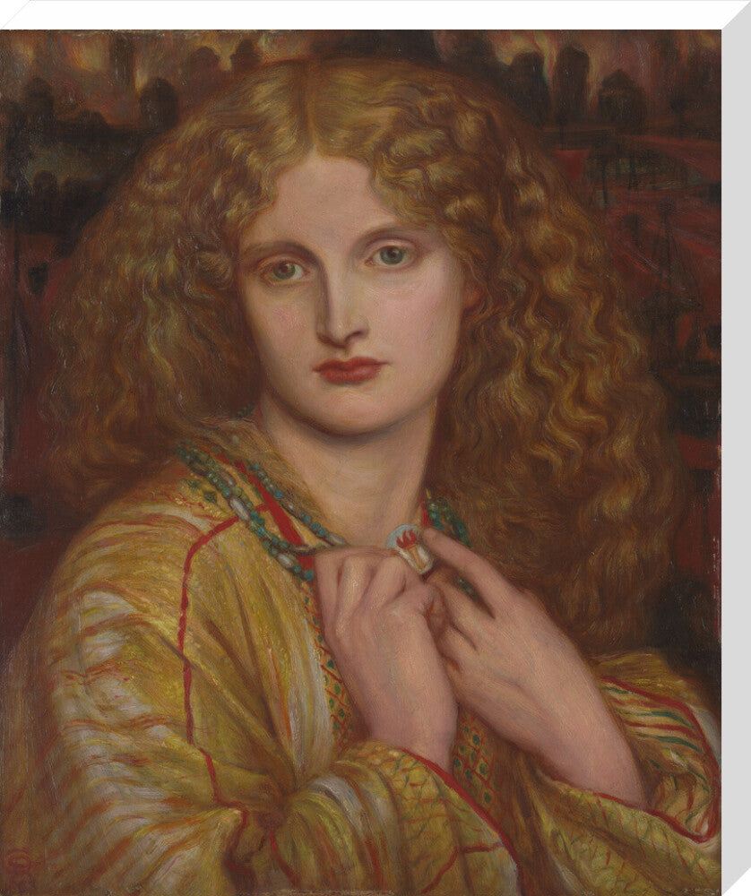The Flaming Heart, after Rossetti (stretched canvas, large, unframed)