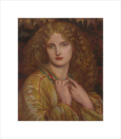 The Flaming Heart, after Rossetti (unstretched canvas, small, unframed)