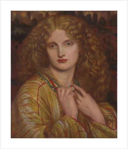 The Flaming Heart, after Rossetti (unstretched canvas, large, unframed)