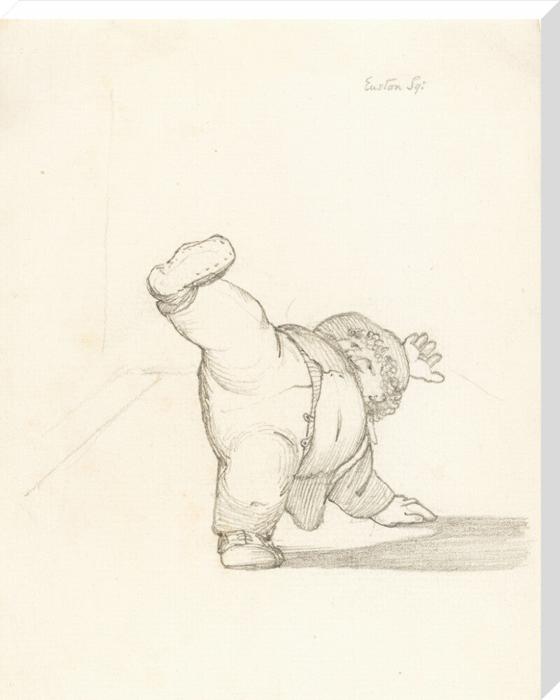 William Morris Performing a Cartwheel (stretched canvas, extra large, unframed)