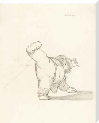 William Morris Performing a Cartwheel (stretched canvas, extra large, unframed)