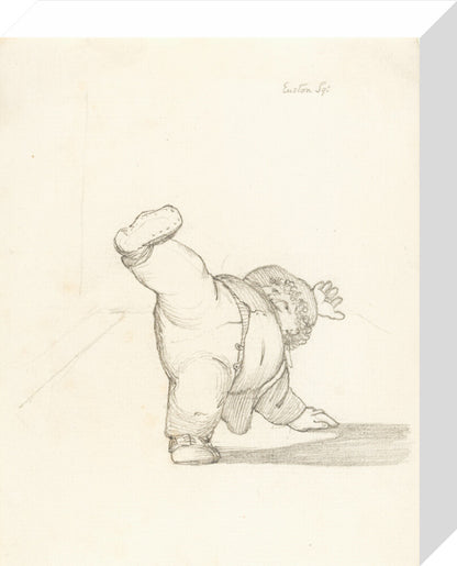 William Morris Performing a Cartwheel (stretched canvas, small, unframed)