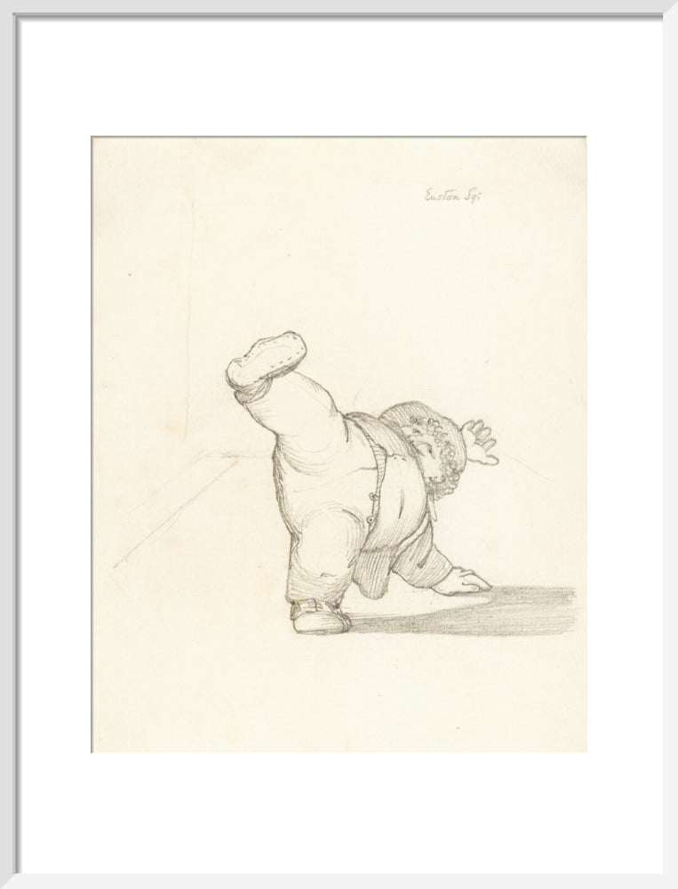 William Morris Performing a Cartwheel (art print, medium, white)