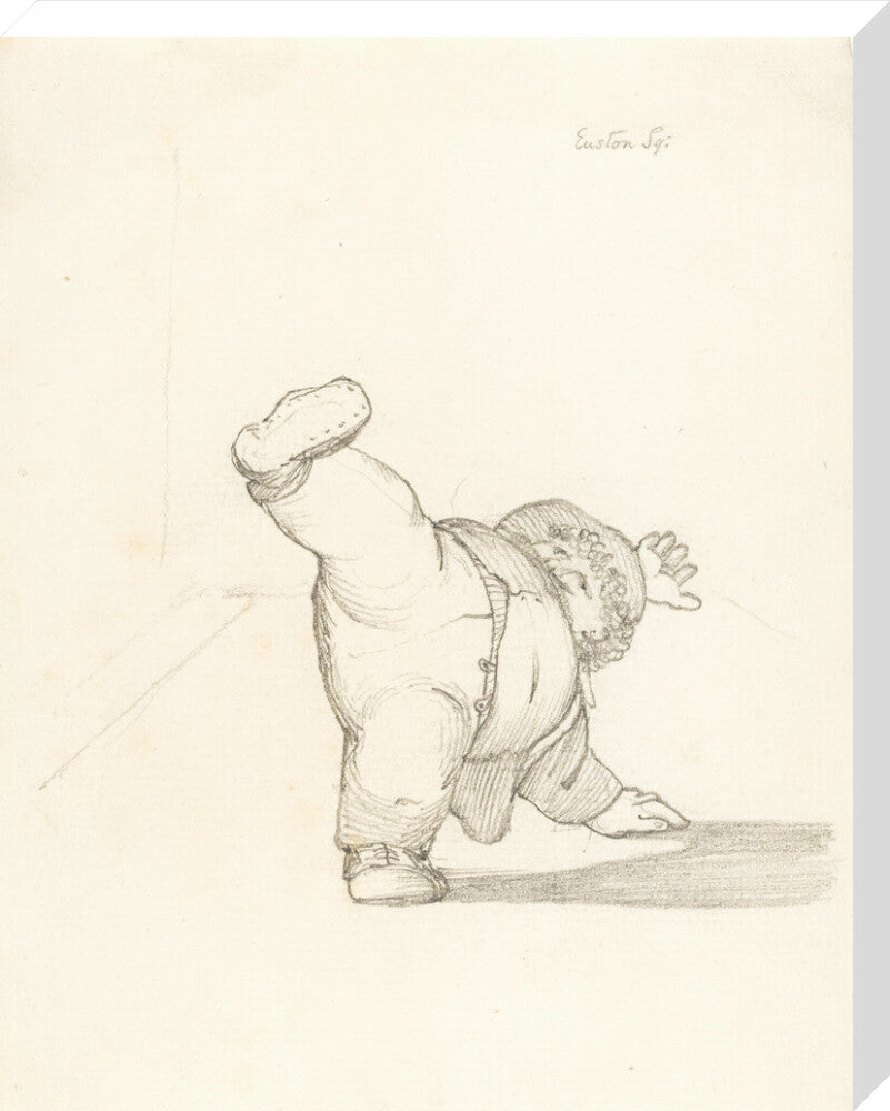William Morris Performing a Cartwheel (stretched canvas, large, unframed)