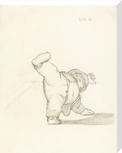 William Morris Performing a Cartwheel (stretched canvas, large, unframed)