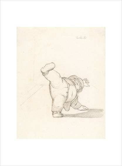 William Morris Performing a Cartwheel (art print, small, unframed)