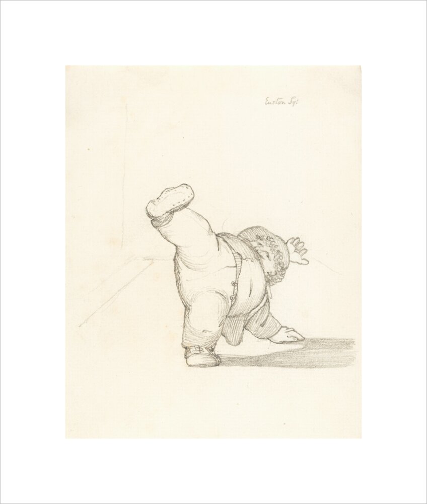 William Morris Performing a Cartwheel (unstretched canvas, small, unframed)