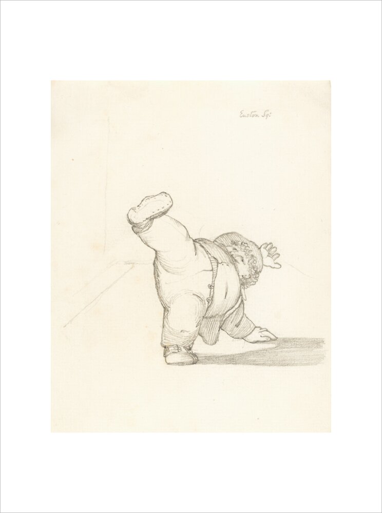 William Morris Performing a Cartwheel (art print, medium, unframed)